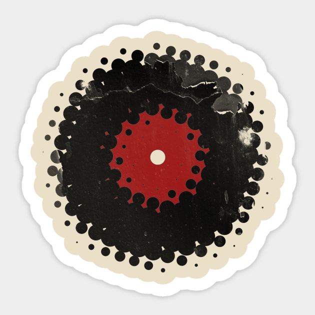 Vinyl Record with Halftone Sticker by ddtk